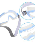 Job Site Ready Blue Industrial Safety Goggles Featuring Impact Resistant Polycarbonate Lenses And Secure Side Shields for tough workshop tasks.