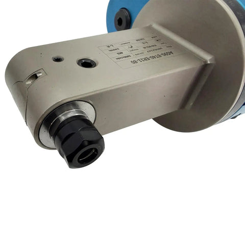 Top Shelf Er11 90 Degree CNC Angle Head Adapter For Milling Machines Featuring Bt50 Taper And 5000 Rpm, showing metal design and bit mount.