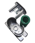 Straight Up Spring Isolation Mounts For AC Units With Heavy Duty Damping Pads tool set showing metallic and rubber components for vibration damping.