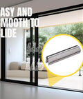 Heavy Duty Stainless Steel Sliding Door Track Cover Replacement For Patio Glass Doors 6 Feet Long installed view