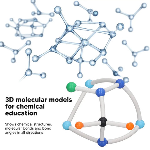 Vibrant Chemistry Molecular Model Kit For Easy Assembly And Disassembly, Colorful PP Balls With Connecting Keys In 3D Structure