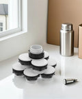 Waterproof Push Button Switch Hole Panel Plug Seal Cap 50Pcs For Electrical Cabinets And Control Boxes Protect Circuits From Dust And Moisture With Easy Installation, plastic caps stacked on white table