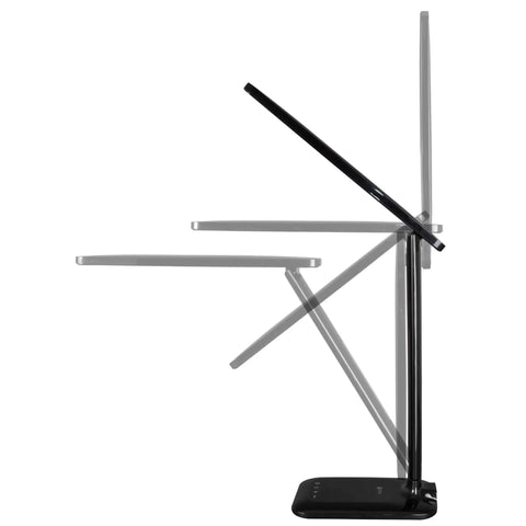 Side view of Slimline 13W LED Desk Lamp White For Home Office Bedroom And Reading Space Saving Foldable Arm Crisp Adjustable Angles