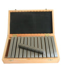 Heavy Duty 28 Piece Gauge Block Kit Precision Ground Setup Bars For Router And Table Saw Alignment Solid Hardened Steel in wooden case.