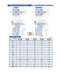 Technical diagram of Lever Type Hydraulic Cylinder for Workholding Fixture With HLC 25 32 40 50 63, 90 Degree Rotation.