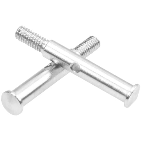 Beefy Steel Front Axles For Traxxas Slash 2WD Rustler VXL Stampede One Tenth RC Car Replacement, CNC machined steel axles close-up.