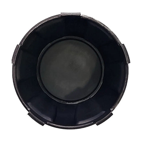 Top view of Hub Center Caps For Teryx KRX 1000 UTV Black Dust Finish 4 Pack Replacement 11065-1341, showing interior and fitment clips.