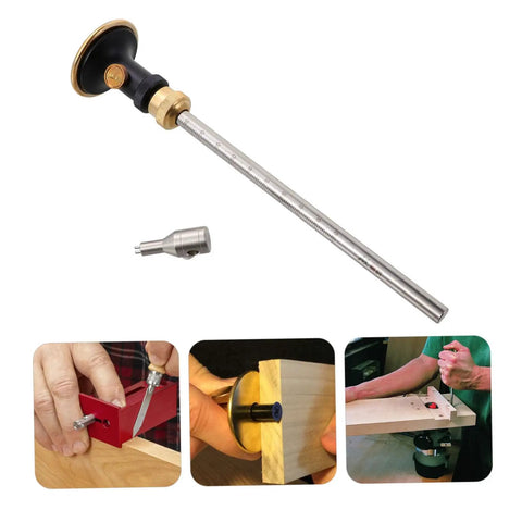 Professional Woodworking Wheel Marking Gauge Packed With Razor Sharp Dovetail Layout Blade and Rust Resistant Mortise Scribing Tool for Dead On Measurements and Flawless Joint Alignment with brass and steel materials.