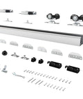48 Inch Bifold Door Hardware Kit For Four Doors Aluminum Top Mounted Sliding Barn Door Track System With Three Wheel Hangers