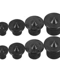 Eight Piece Black Woodworking Dowel Transfer Plugs And Centering Pins Set For Furniture Joinery, Solid Wood Tenon Centering Guide