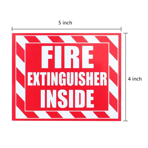 Hella Durable 10 Pack Fire Extinguisher Inside Sign Weatherproof Uv Resistant Self Adhesive Vinyl Decals For Rv Truck Trailer Car Safety Warning Label Incredibly Slick Peel And Stick Perfect For Open Roads