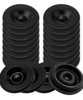 20-pack black rubber trailer hub dust caps with grease plugs for boat and trailer axles