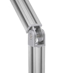 4-Pack Die-Cast Aluminum Pivot Joints, 180-Degree Adjustable Flexible Pivot Connectors For 2020 Series Aluminum Extrusion Profiles, 6mm Bore, Silver Tone DIY-Friendly Built-To-Last. 2020 profile joint, 20x20x23mm, 0-180° angle