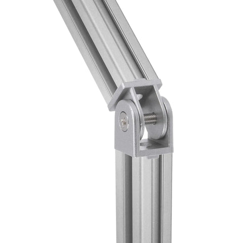 4-Pack Die-Cast Aluminum Pivot Joints, 180-Degree Adjustable Flexible Pivot Connectors For 2020 Series Aluminum Extrusion Profiles, 6mm Bore, Silver Tone DIY-Friendly Built-To-Last. 2020 profile joint, 20x20x23mm, 0-180° angle
