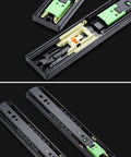 Dope Heavy Duty Push To Open Drawer Slides With 3 Fold Full Extension Steel Runners And Telescopic Ball Bearing Rails details
