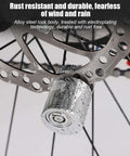Rugged As Hell Motorcycle Disc Brake Lock With Two Keys, Anti Theft Wheel Lock on bike disc brake, zinc alloy, waterproof