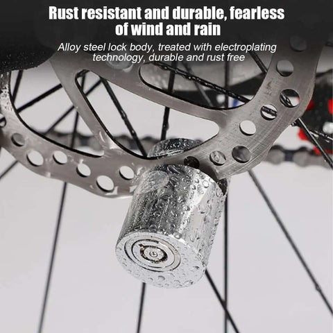 Rugged As Hell Motorcycle Disc Brake Lock With Two Keys, Anti Theft Wheel Lock on bike disc brake, zinc alloy, waterproof