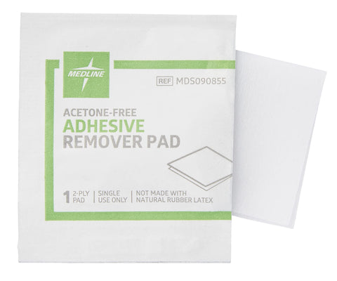 Acetone Free 2 Ply Adhesive Remover Pads Box Of 100 For Gentle Skin Safe Adhesive Removal In Hospitals Clinics And Home Use