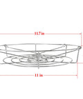 12 Inch Stainless Steel Canning Rack With Contour Handles For Pressure Canner Pot Holds 7 Pint Or 6 Quart Jars, Rustproof Durable Grid Keeps Jars Stable And Easy To Lift, Ideal For Safe, Even Home Canning shown with dimensions