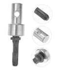 Earth Auger Drill Bit Adapter Converter For Electric Hammer Drill, metal connector with detailed close-up views.