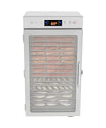 Heavy Duty Electric Food Dehydrator With 18 Spacious Stainless Steel Trays And Precision Adjustable Thermostat for drying fish and meats.