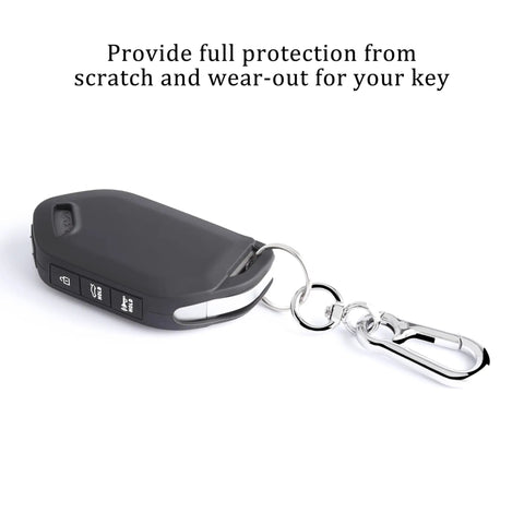 5 Button Key Fob Cover For Kia Sportage 2026, K4 K5 2025 2026, Telluride 2022 2026, Sorento 2024 2026 Silicone Two Pack Black Soft Touch