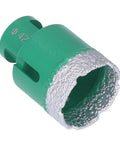 Grab This Pro FTVOGUE Hole Saw Set M14 Drill Bit Kit For Glass And Tile With A Tough Coating For Smooth, Clean Cuts On Marble And Stone Tiles Perfect For Fast Repairs And DIY Home Projects That Need Serious Grit. Green M14 42mm diamond hole saw bit for glass and tile