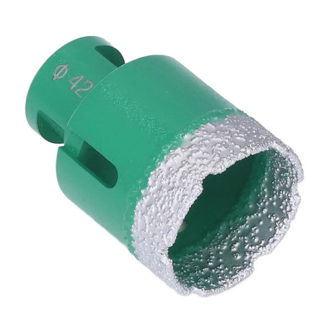 Grab This Pro FTVOGUE Hole Saw Set M14 Drill Bit Kit For Glass And Tile With A Tough Coating For Smooth, Clean Cuts On Marble And Stone Tiles Perfect For Fast Repairs And DIY Home Projects That Need Serious Grit. Green M14 42mm diamond hole saw bit for glass and tile
