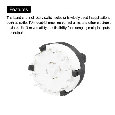 1P12T Rotary Switch 1 Pole 12 Position Band Selector 1 Deck For TV Radio Home Machine 3 Pack DIY Ready Replacement Part