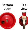 Fire Extinguisher Shaped Refillable Lighter For Collectors And Gag Gifts Shipped Empty No Fuel Inside Red Color Bottom and Top View