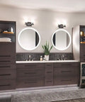 Two-Light Marette 13.5-Inch Vanity Light In Brushed Nickel With Satin Etched Cased Opal Glass For Bathroom Or Powder Room Delivers Ambient Glow Over Your Vanity Mirror And That Modern Sleek Pristine Bath Lighting Vibe