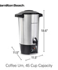 Party Ready 45 Cup Coffee Urn And Hot Beverage Dispenser With Fast One Minute Per Cup Brew Crowd Friendly For Parties