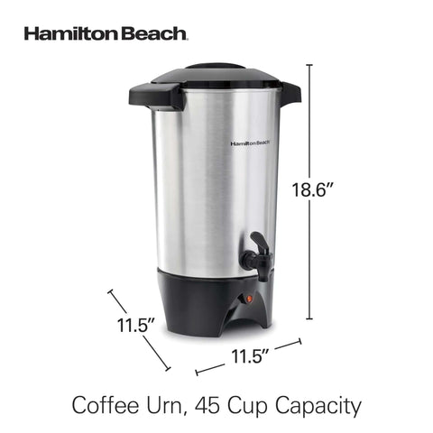 Party Ready 45 Cup Coffee Urn And Hot Beverage Dispenser With Fast One Minute Per Cup Brew Crowd Friendly For Parties