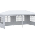 10 By 20 Foot Large Outdoor Party Tent Shelter With Four Removable Window Sidewalls For Weddings Events Markets Backyard Gatherings White
