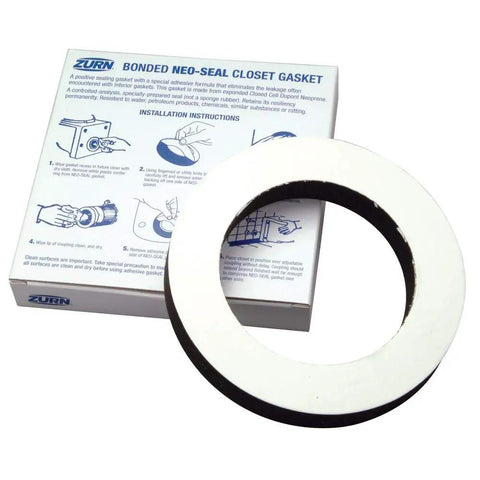 Neo-Seal Closet Gasket Kit 4 Inch Bonded With Peel And Stick Adhesive Backing shown with installation box