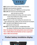 LCD display and control panel for Massive 4.5 Liter Automatic Pond Fish Feeder Built Like A Tank With Smart Timer Control.