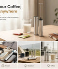 Rechargeable Milk Frother On The Go 2 Speed Portable Travel Frother Electric Milk Foamer for Latte Cappuccino Hot Chocolate