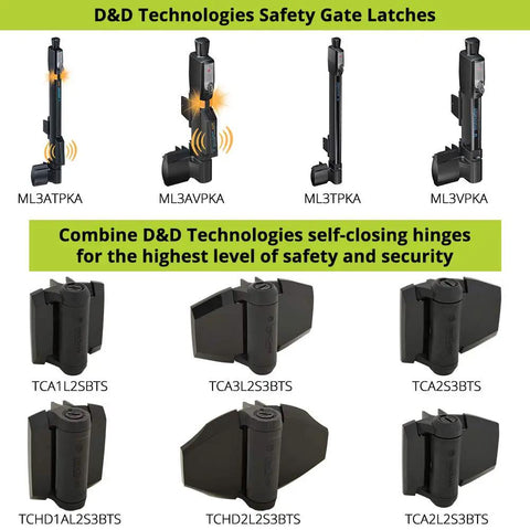 Heavy Duty Square Gate Hinges Pair With Self Closing Tension Dial Pool Fence Brackets And Pet Barriers Polymer build for safety.