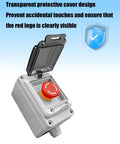 IP67 Waterproof Emergency Stop Button Built Tough Outdoor Enclosure Industrial Grade Shut Down Switch 660V 10A Red Push Button