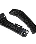Pair of black plastic front bumper brackets for Toyota Camry 2007-2011, driver and passenger side