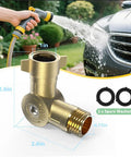 Top Notch Adjustable Swivel Hose Fittings With 180 Degree And 360 Degree Metal Connectors Fits Three Quarter Inch Hoses Easy Grip Anti Kink Water Hose Connector With One Half Inch Inlet For Quick Setup brass hose connector for car washing, 2.6in