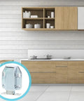 Ultra Smooth Push To Open Cabinet Door Catch Lock Spring Loaded Zinc Alloy Hardware Fits Kitchen Cupboard Drawer Latch Silver 2.55 Inch displayed in modern kitchen.