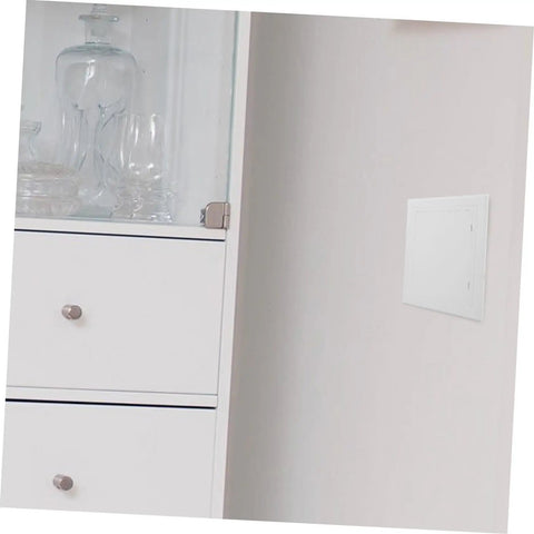 Heavy Duty Abs Access Panel For Drywall Ceilings installed on a white wall, providing access to plumbing without framing.