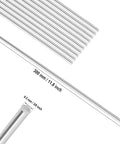 Solid 304 Stainless Steel Rods 9.5mm (3/8 Inch) Diameter, 12 Inch Length, 2 Pack Lathe Bar Stock for DIY Projects model cars