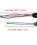 Two Pack Cooling Fan Relay Harness Connector Pigtail Kit For Ford F150 Focus Fusion Mustang Escape Taurus Lincoln MKZ MKX Mercury Milan Replacement 9U2Z14S411LB WPT1361 wire connectors, 290mm and 200mm lengths