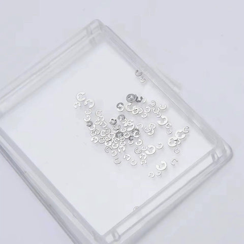 90Pcs Watch Ring Clip E Clip Set With 9 Sizes From 1.5mm To 4mm External Retaining Rings Durable Metal C Clips in Box