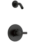 Precept Matte Black Shower Trim Kit For Delta MultiChoice Universal Valve Rough In With 13 Series Pressure Balance Cartridge Shower Head Sold Separately Shower Only Installation High Flow Durable Finish