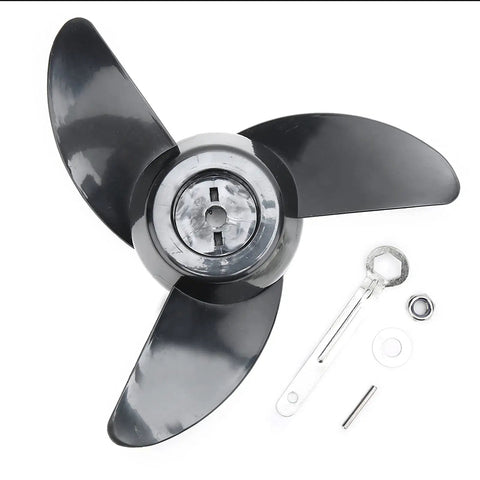 Black Boat Propeller Drill Attachment Plastic Propeller with Fine Craftsmanship for Electric Thrusters and DIY Boats