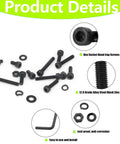 1000Pcs M3 Screws Kit With M3x6mm, M3x8mm, M3x10mm, M3x12mm, M3x16mm, M3x20mm, M3x25mm, M3x30mm Hex Socket Head Bolts 12.9 Grade Black Zinc Plated For 3D Printer Folks And DIYers displayed with hex key and washers