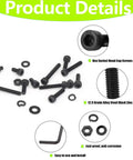 480 Piece M4 Hex Socket Head Screw Kit In 12.9 Grade Black Oxide For Durability And Corrosion Resistance Includes M4 X 6 8 12 16 20 25 30 mm Bolts